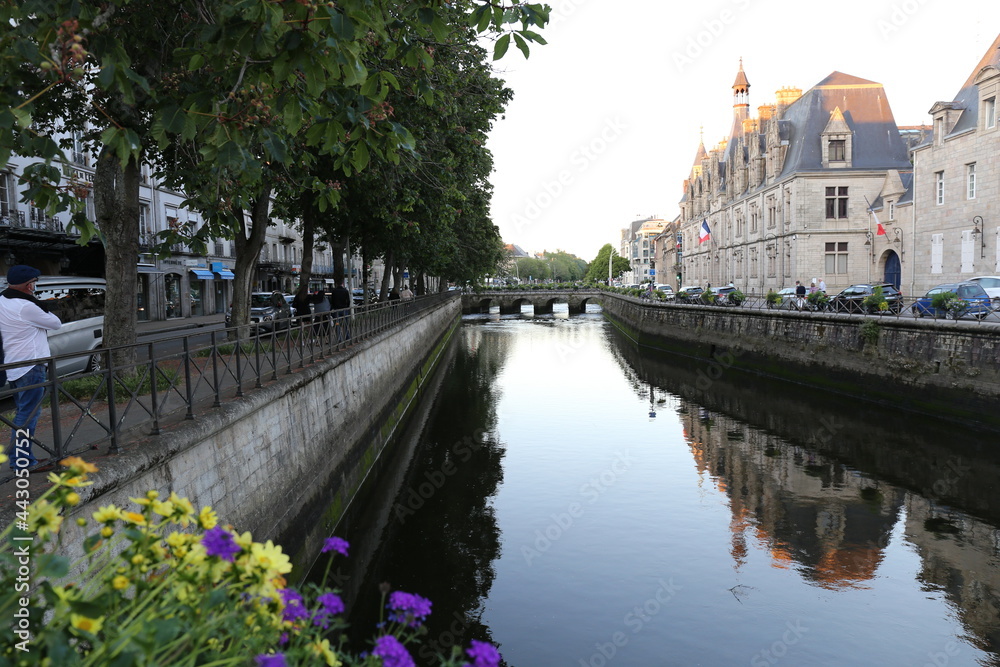 
City of Quimper, and its garden, Brittany France