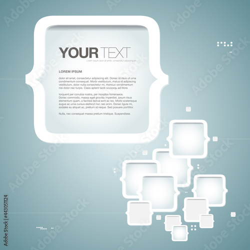 Abstract light blue text box design 
Eps 10 stock vector illustration	