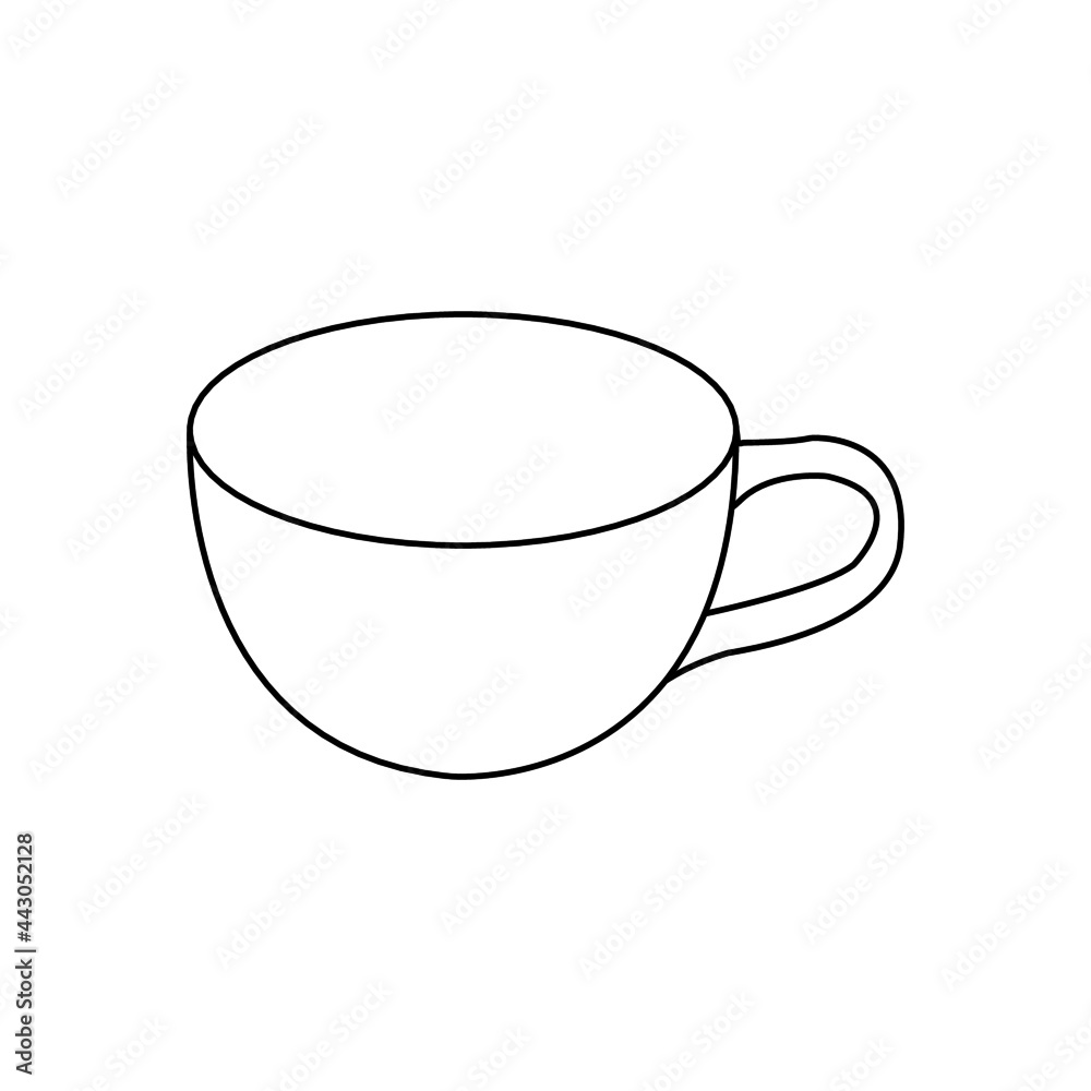 A cup use for drinking tea and coffee vector A cup use for drinking tea and coffee vector