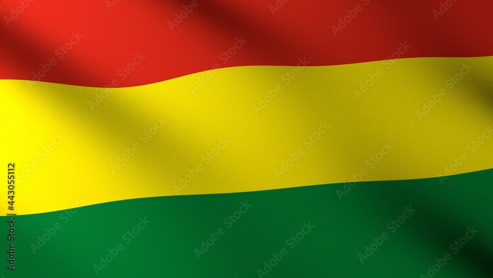 Flag of The Bolivia. Flag's image are rendered in real 3D software. Flag of The Bolivia. Flag's image are rendered in real 3D software.