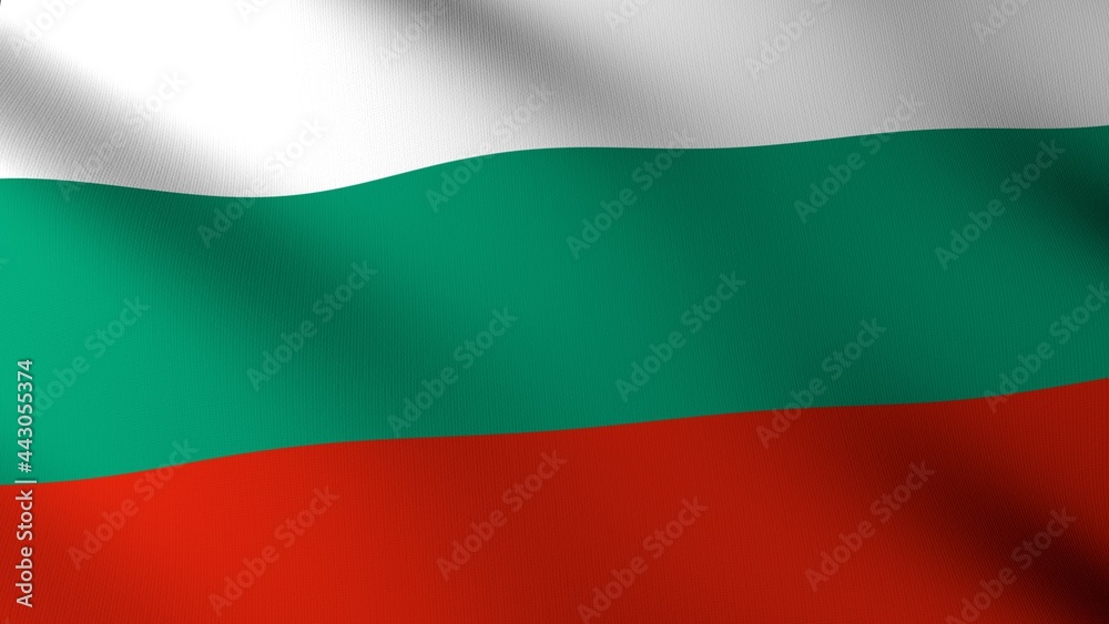 Flag of The Bulgaria. Flag's image are rendered in real 3D software. Flag of The Bulgaria. Flag's image are rendered in real 3D software.