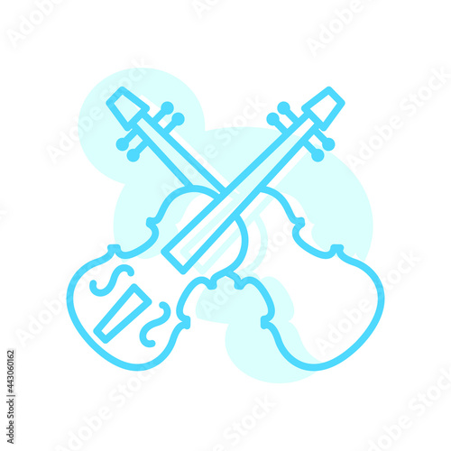 Vector illustration, violin icon design template