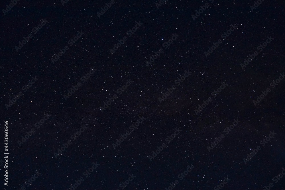Starry night sky over the Lagonaki plateau