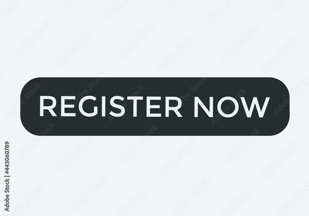 Register now web button, text button, sign icon label, vector file Register now web button, text button, sign icon label, vector file