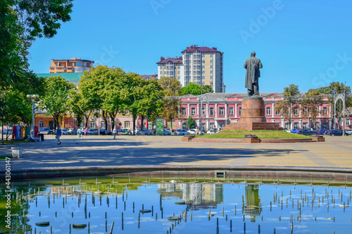 Lenin Square in Maykop city photo