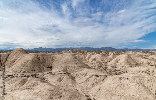 Sand dunes against a beautiful blue sky