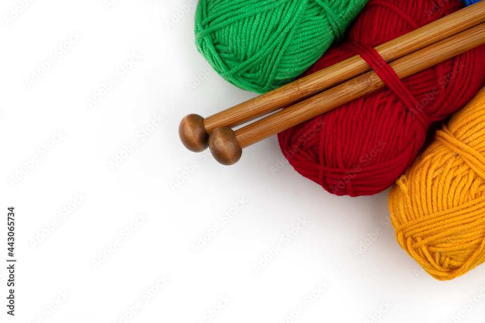 Craft knitting with bamboo crochet, set with knitting needles