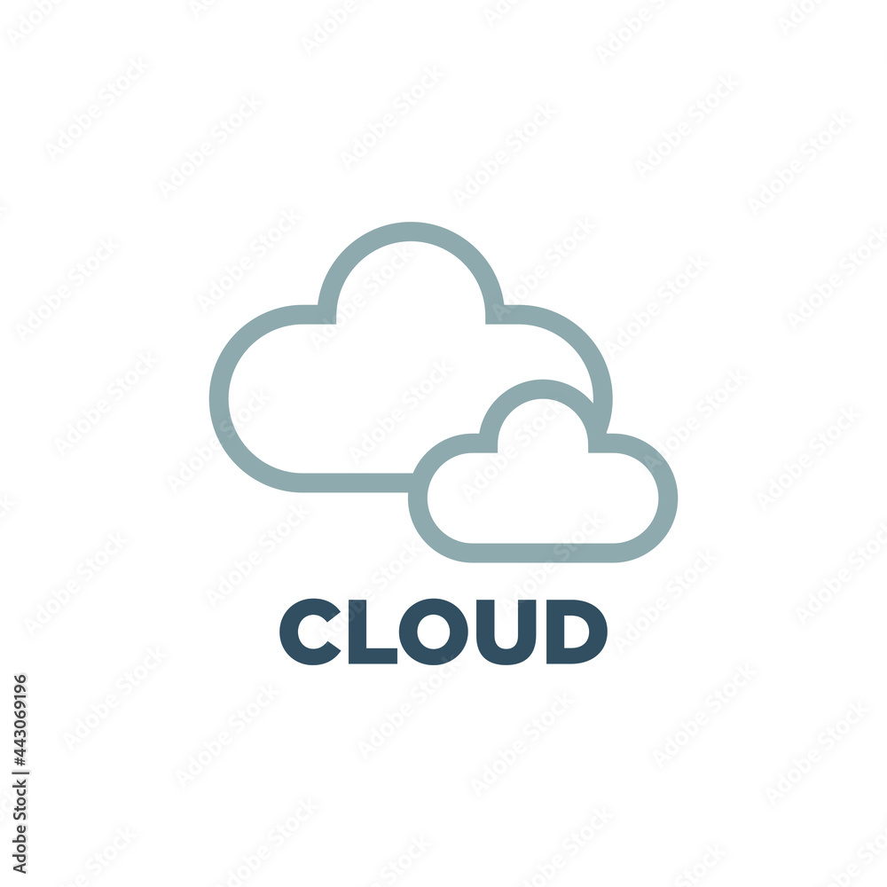 cloud logo design with geometry cloud logo design with geometry