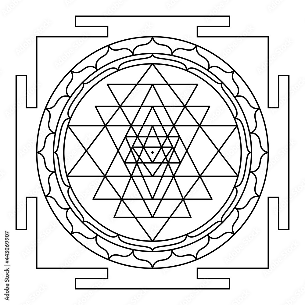 Sri Yantra Shri Yantra Or Shri Chakra A Mystical Hindu Diagram Nine Sri Yantra Shri Yantra Or Shri Chakra A Mystical Hindu Diagram Nine