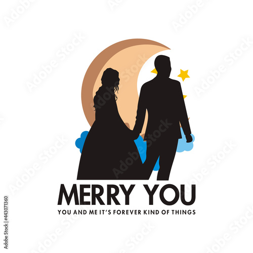 illustration of proposal to marry you - logo vector