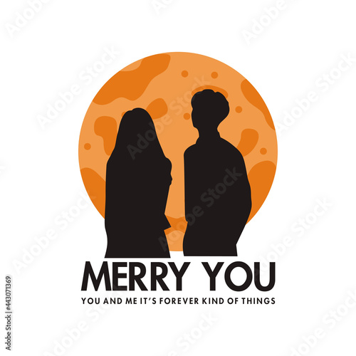 illustration of proposal to marry you - logo vector