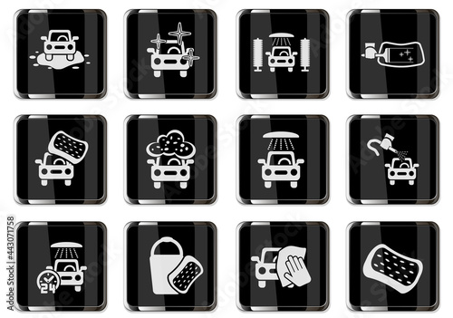 carwash icon set
