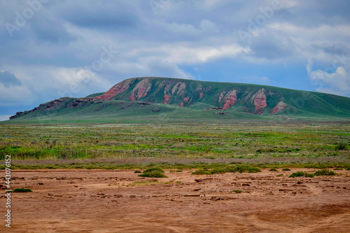 Panoramic view of the Big Bogdo Mount photo