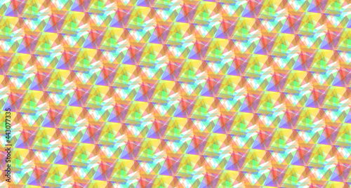 repetitive abstract geometric rainbow pattern-6p3a