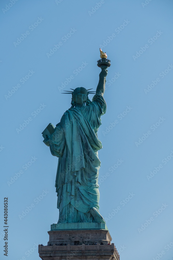 Fototapeta premium United States, New York, the back of the Statue of Liberty