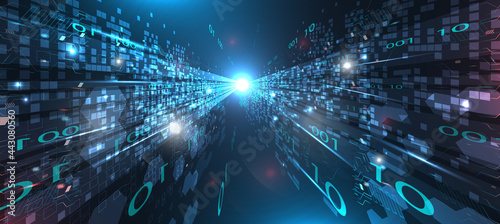 Technology background, color and waves