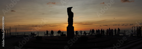 silhouette of a people in the sunset