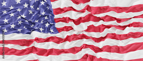 Wallpaper Mural United States of America flag banner background, 3d render Torontodigital.ca