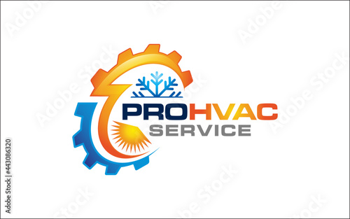 Illustration graphic vector of plumbing, heating and cooling service Logo Design template-10