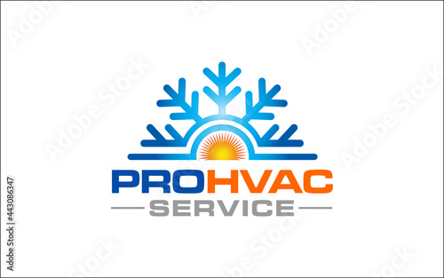 Illustration graphic vector of plumbing, heating and cooling service Logo Design template-10