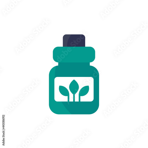 herbal homeopathic medicine vector icon