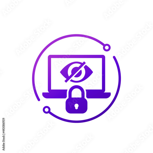 Parental control vector icon with lock