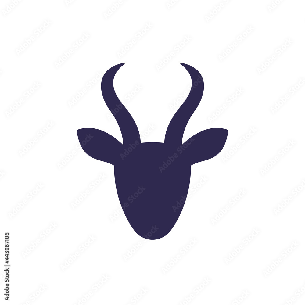 Naklejka premium springbok, gazelle icon on white