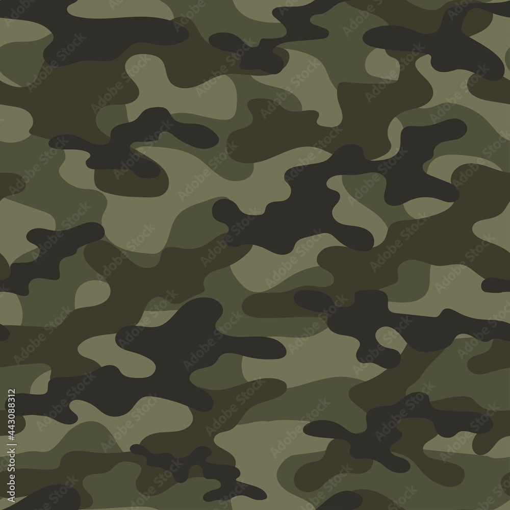Fototapeta premium Camouflage seamless pattern.Military camo.Printgreen Vector