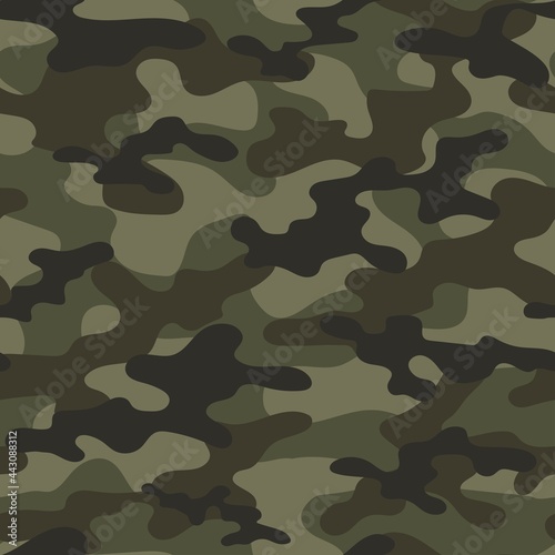Camouflage seamless pattern.Military camo.Printgreen Vector