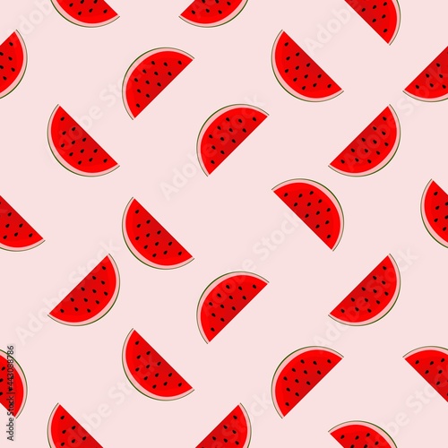vector print of watermelons. seamless watermelons. pattern on clothing or print