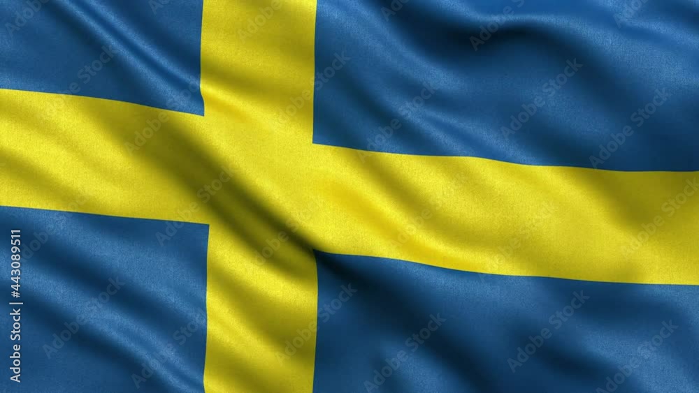 Sweden Flag Seamless Loop