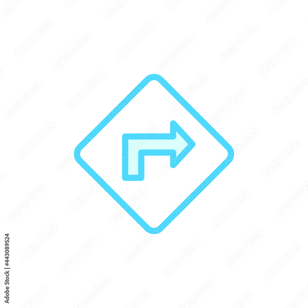 Vector illustration of direction icon design template Vector illustration of direction icon design template