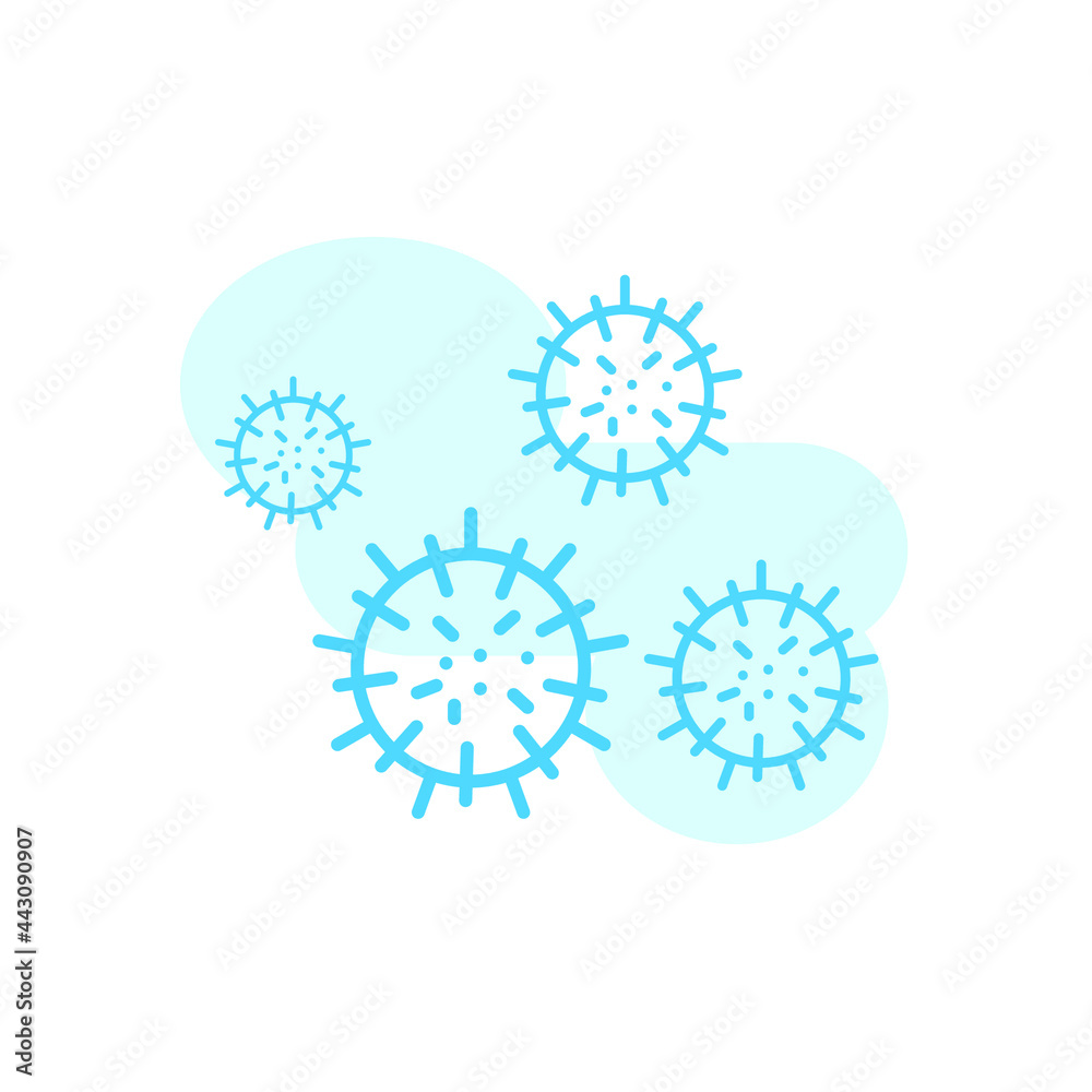 Vector illustration of virus icon design template Vector illustration of virus icon design template