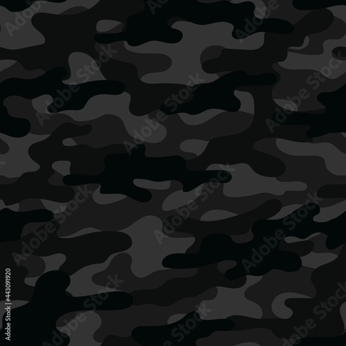 black vector camouflage pattern for army. camouflage military pattern