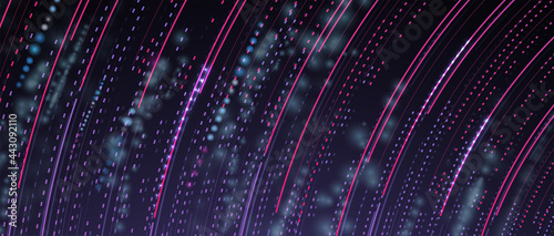 Quantum processing. Deep learning artificial intelligence. Future new technology  for business or science presentation