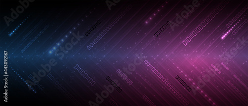 Quantum processing. Deep learning artificial intelligence. Future new technology  for business or science presentation