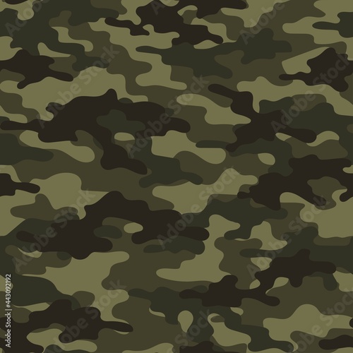Camouflage seamless green pattern.Military camo.Army background.Print on clothing.Modern design.