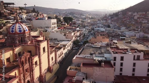 Aerial view of the historic colonial center of Zacatecas City, Zacatecas, Mexico. photo