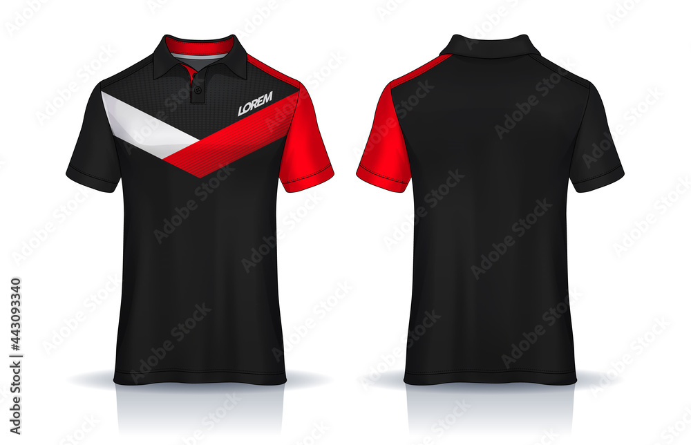 t-shirt polo templates design. uniform front and back view. Stock ...