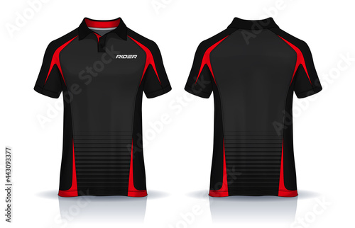 t-shirt polo templates design. uniform front and back view.