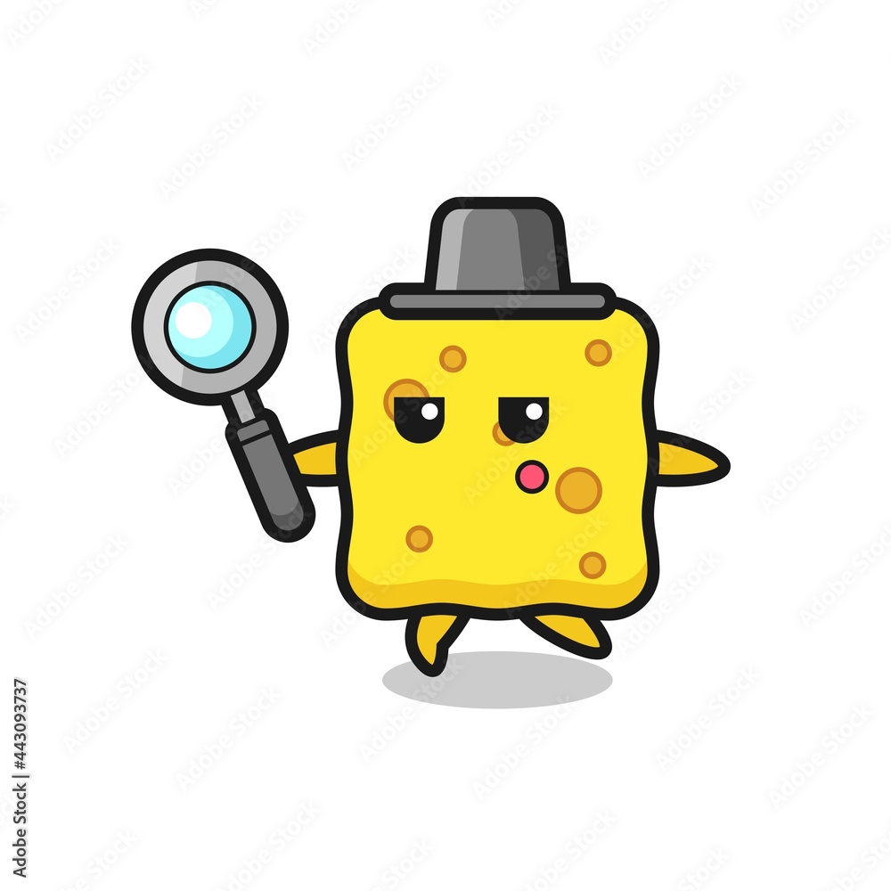 sponge cartoon character searching with a magnifying glass sponge cartoon character searching with a magnifying glass
