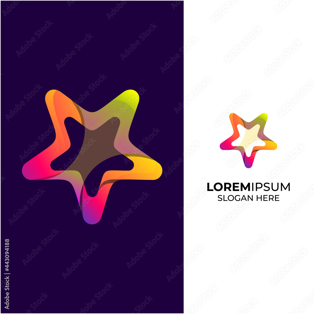 Obraz premium Star Round awesome Color Logo Template simple and colorful is perfect for your business symbol