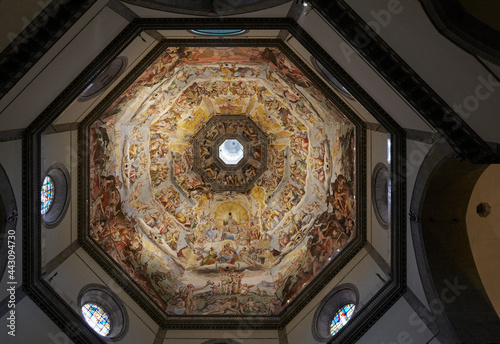 Florence  total view of the Universal Judgement Frescoes  in S. Maria del Fiore  nobody