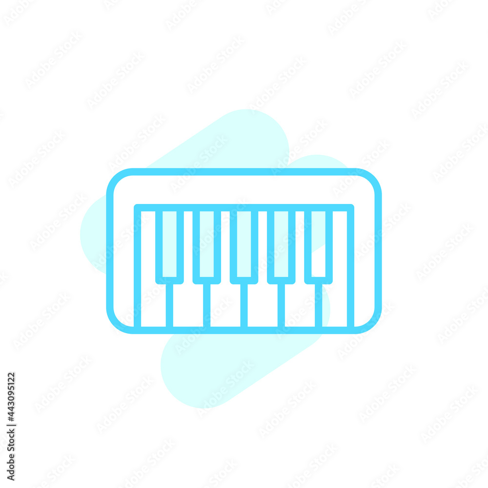 Vector illustration, keyboard ( synthesizer ) icon design template Vector illustration, keyboard ( synthesizer ) icon design template