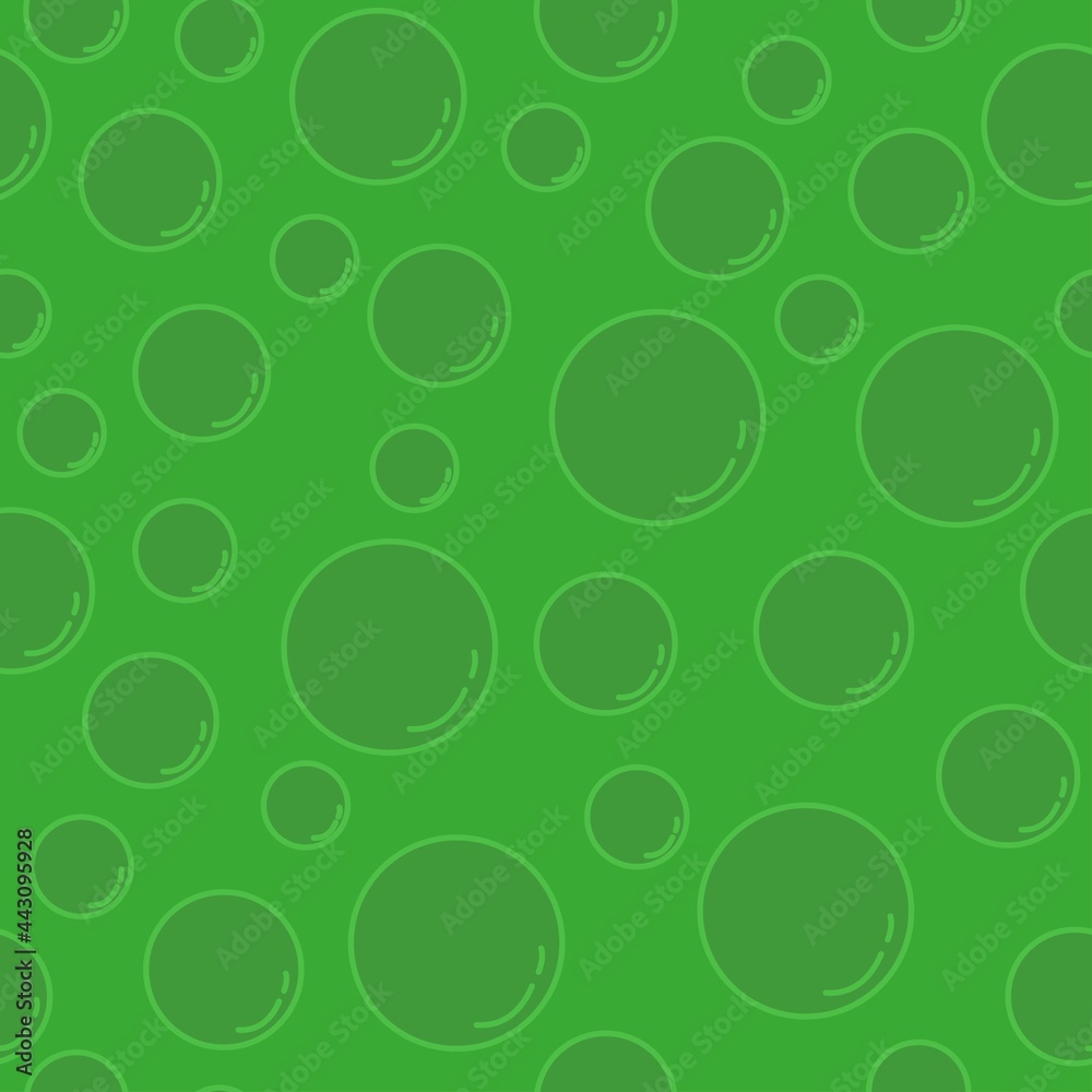 vector print soda. gas bubbles on green background
