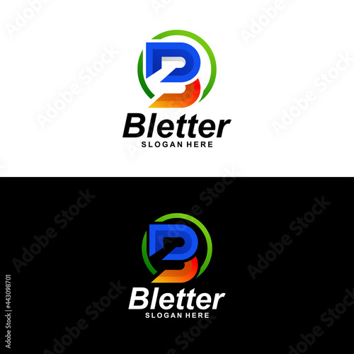 Free Download Letter B circle gradient logo design simple and colorful is perfect for your business symbol - GFXLoad