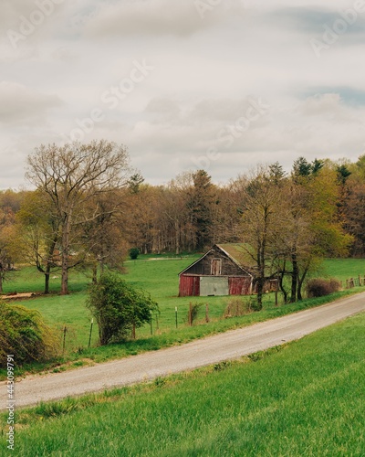 A barn in a field, on the Blue Ridge Parkway, Virginia