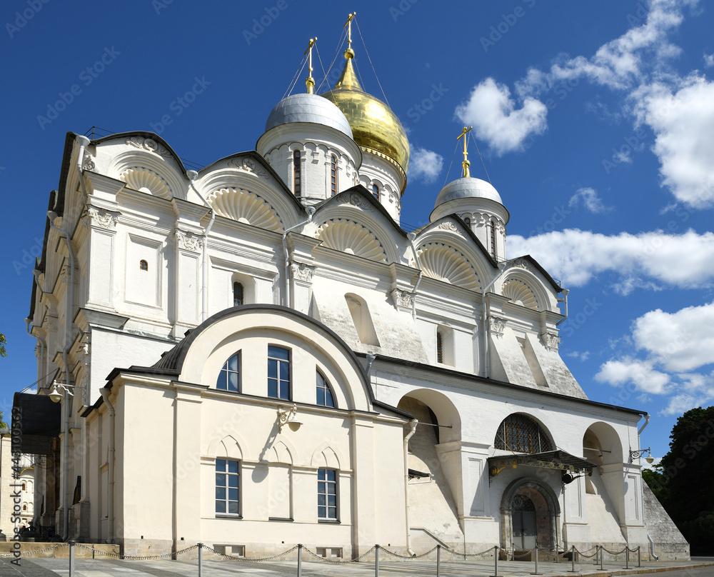 Cathedral of Archangel, Russian Orthodox church, in Cathedral Square of Moscow Kremlin in Russia