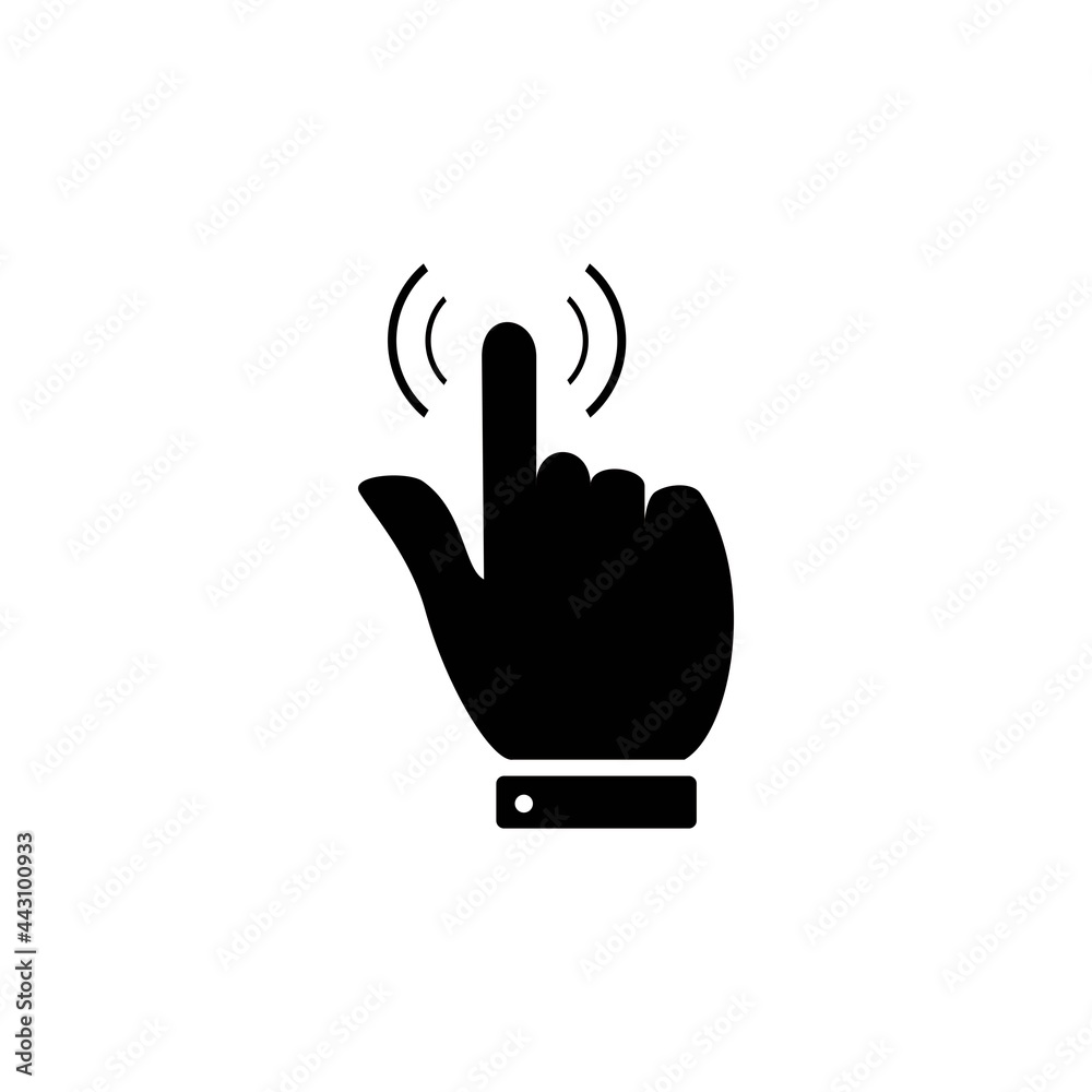 Obraz premium hand pointing target icon vector symbol