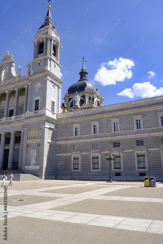 Different old buildings in Madrid. Architecture. July 2021
